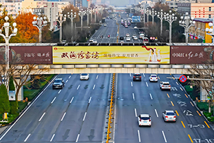 聊城東昌路大潤發(fā)跨橋戶外LED屏